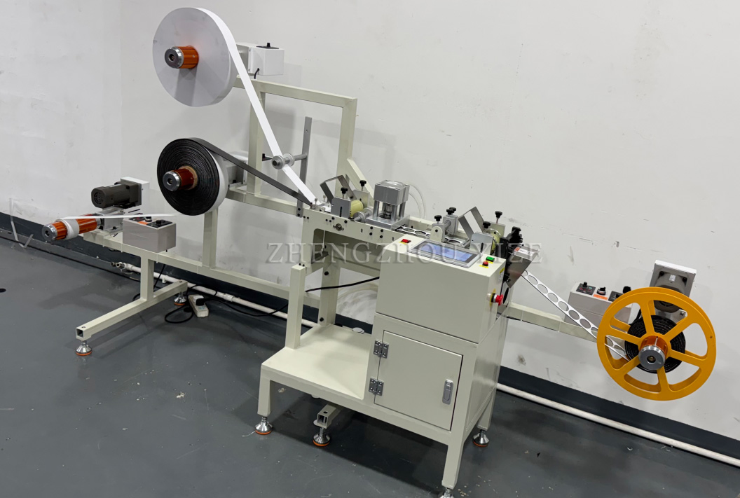 Steel Sealing Gasket Hot Melt Adhesive Tape PE Tube Clothes Label Ribbon Roll to Sheet Cutting Machine Slittiing Punching Machine