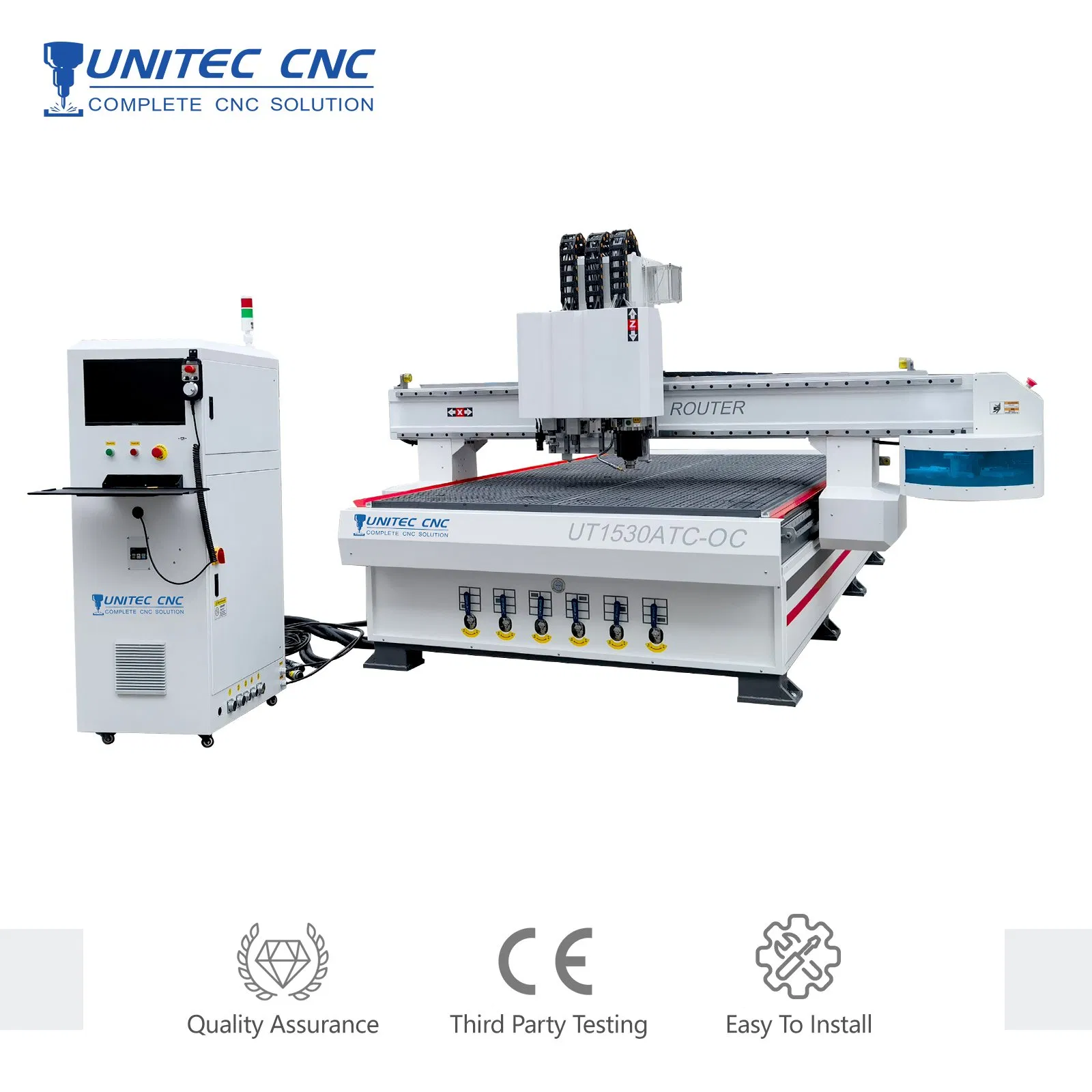 Unitec Multi Functions Knife Cutting Machine Thick Acrylic PVC Wood ACP Cardboard Corrugated Sheet Atc Eot Creasing CCD Factory Price Digital Cutting Machine