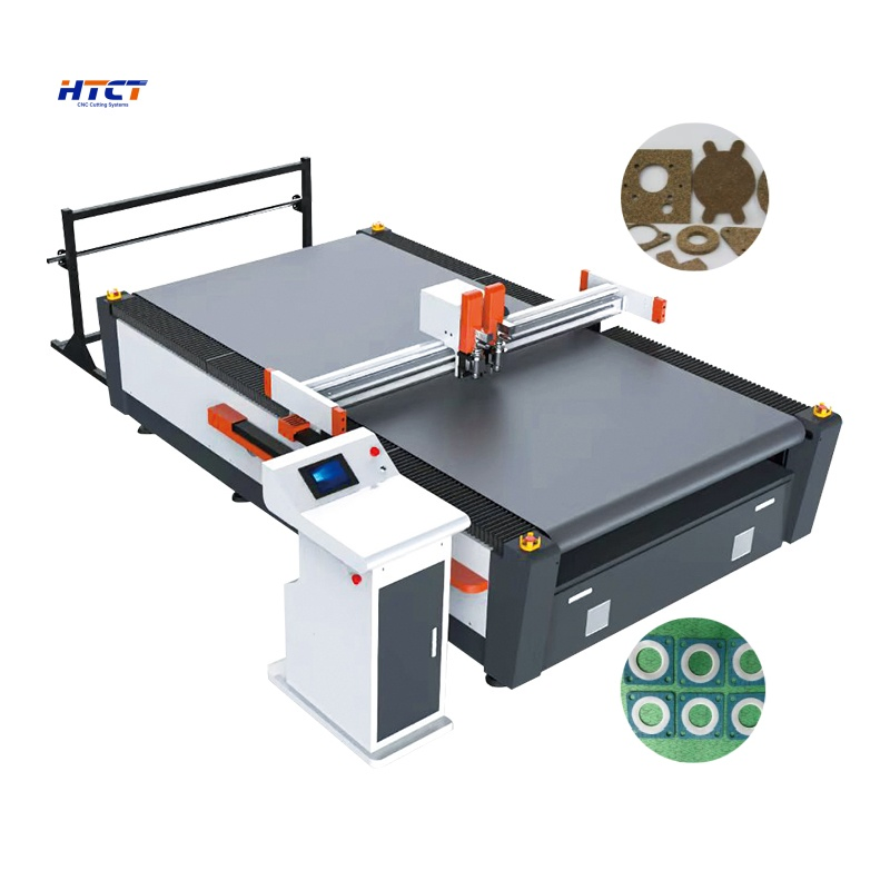 Fast Rubber Cork CNC Cutter Pump Pipeline Gasket Cutting Machine Computer Controlled Oscillating Knife