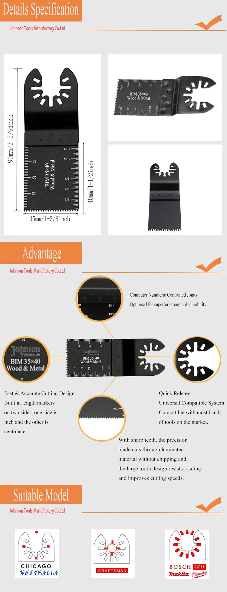 Oscillating Saw Blade View 1