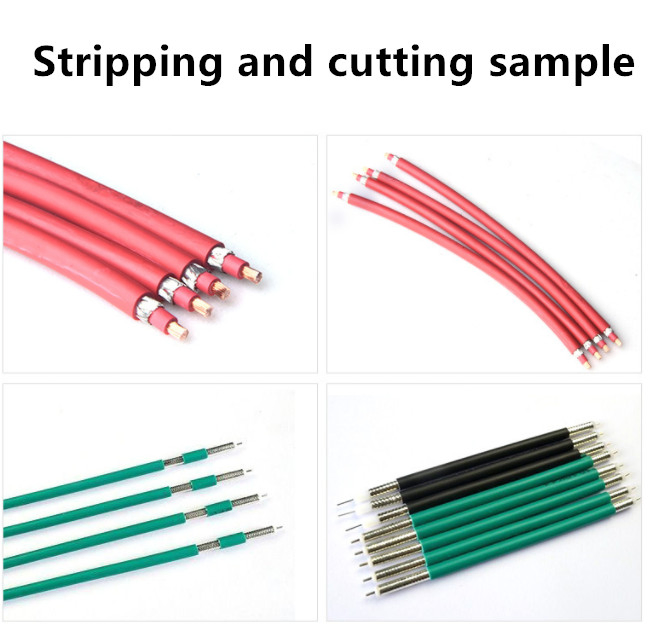 Fully Automatic Multi Layers Coaxial Cable Cutting Stripping Machine Wire Peeling Cutter