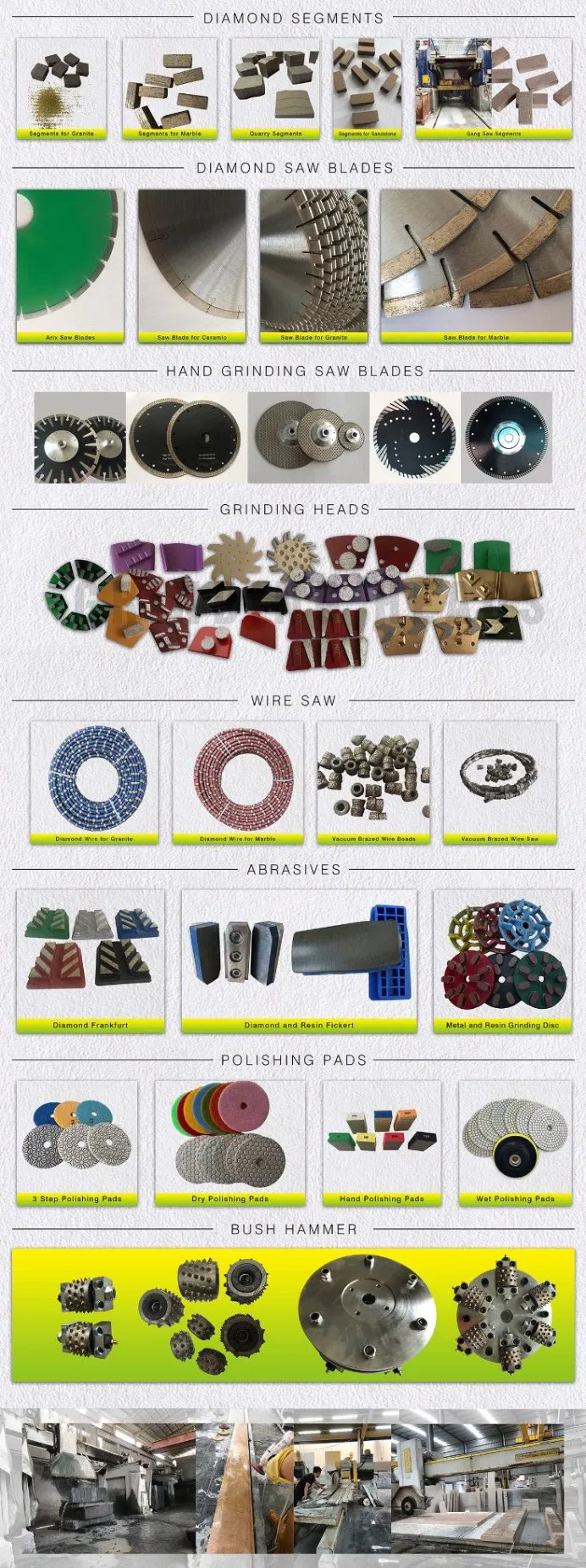 Detailed Diamond Segments Specification