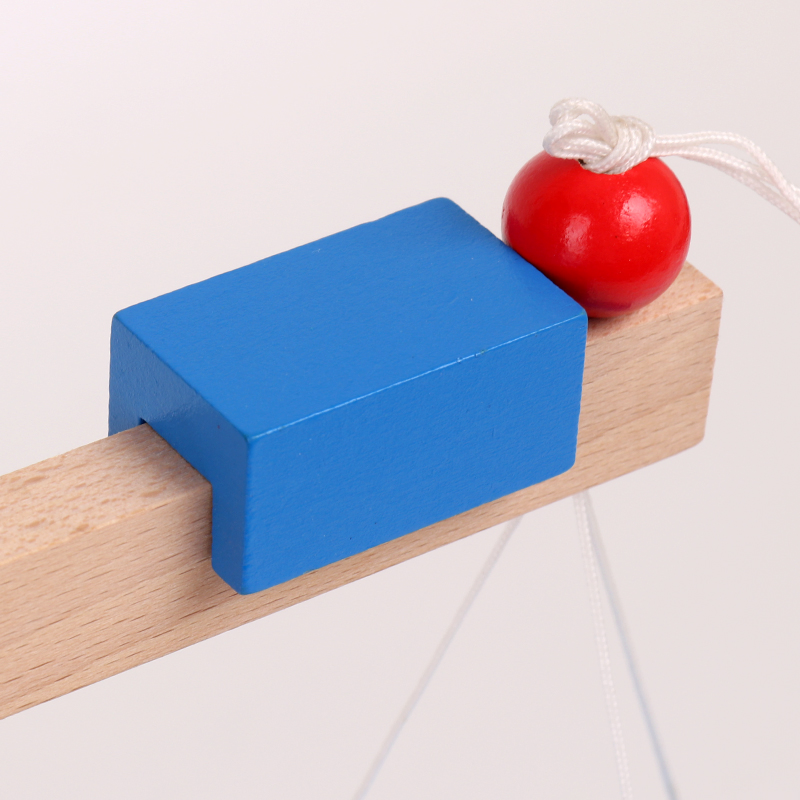 Balanza de matemáticas de madera para preschool, juguetes educativos de ciencia y STEAM para niños