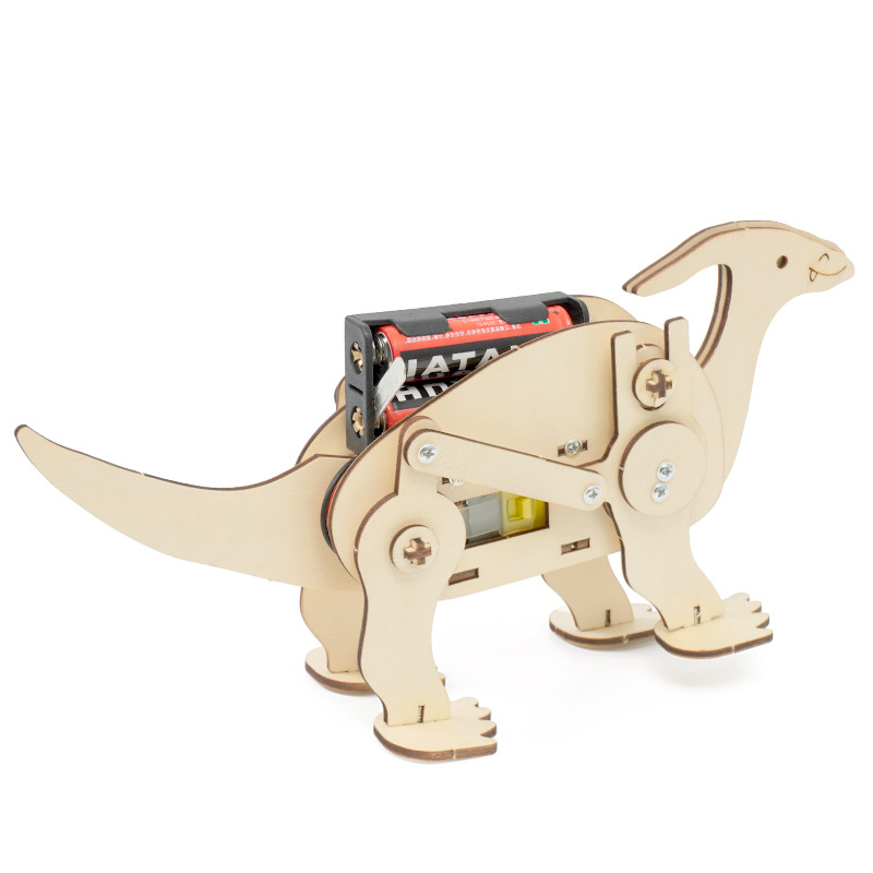 Kit de Dragón Auxiliar Mecánico para Niños; Juguetes Educativos de Madera para Aprendizaje Tecnológico Creativo de Programación Científica DIY STEM