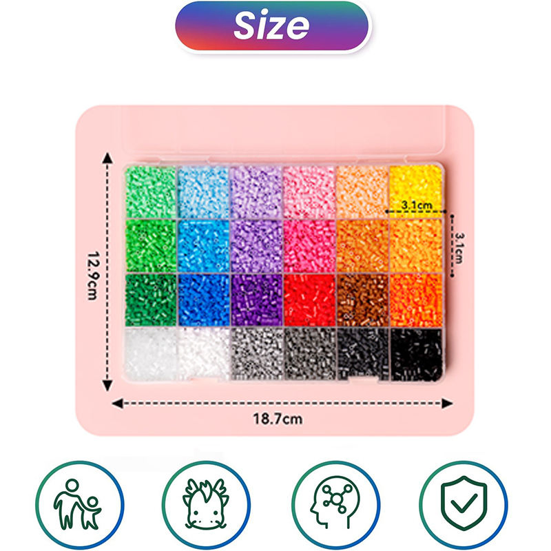 Kit de Juguetes de Artes y Manualidades con Perlas de Fusión 120 Colores