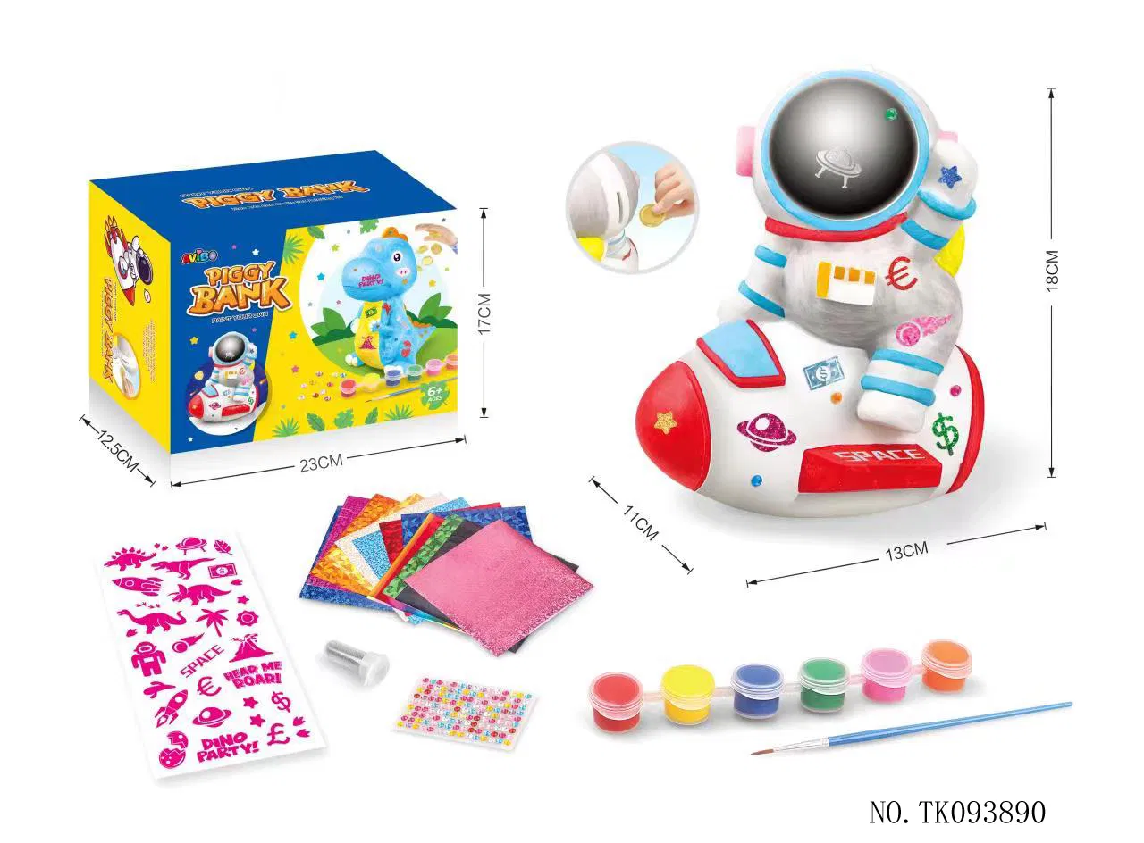 Kit de pintura educativa económica, manualidades, pegatinas de animales con manchas, hucha de cerdo pintada colorida, regalos, juguetes