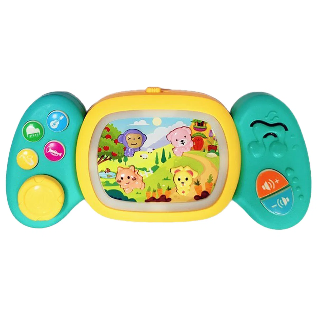 Máquina de juegos portátil para bebés colorida y de dibujos animados, juguete eléctrico de música, juguete de aprendizaje temprano