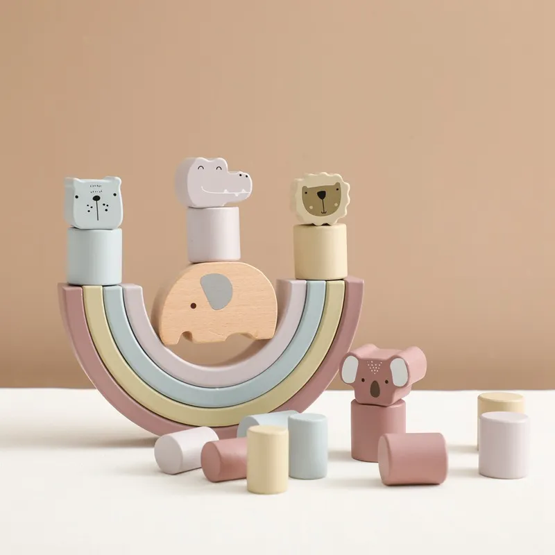 Juguetes de madera equilibrio elefante 3