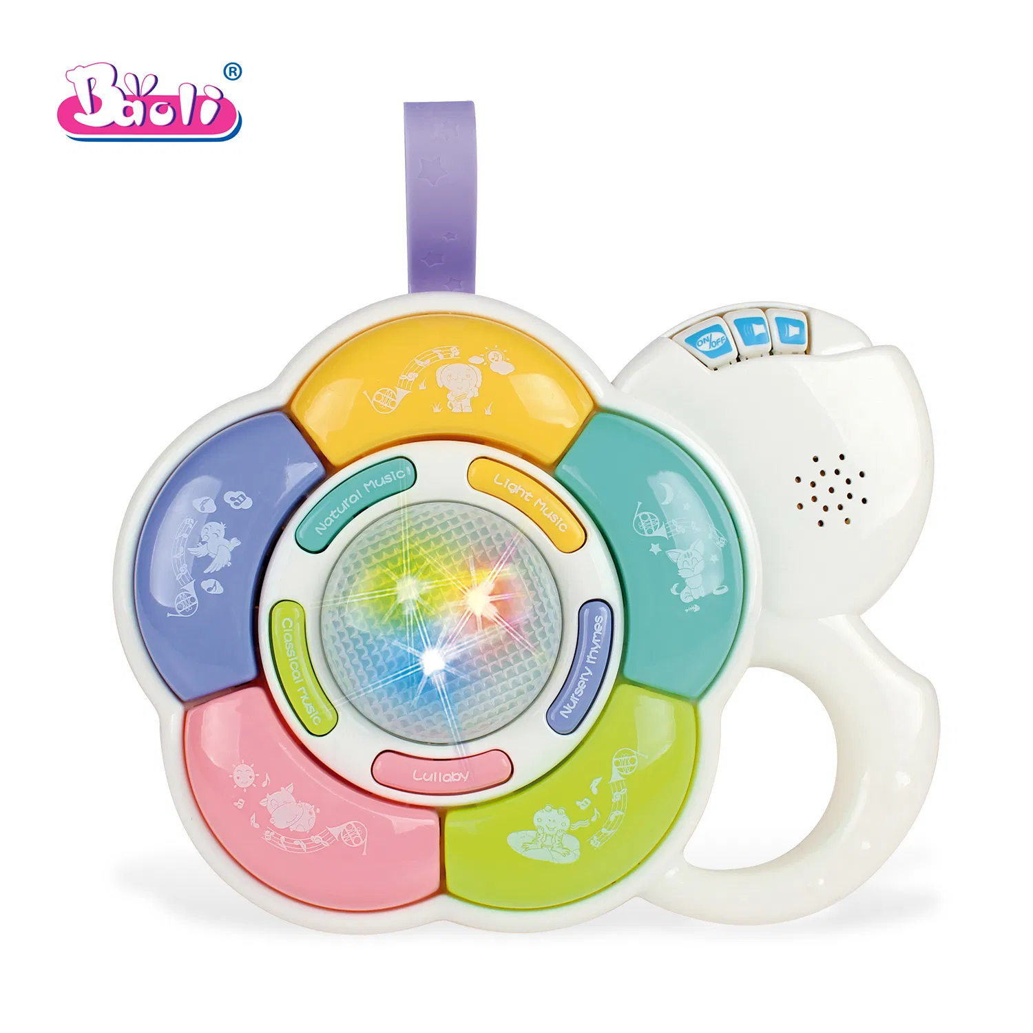 Juguete sensorial musical Baoli para bebés con luces intermitentes, aprendizaje temprano