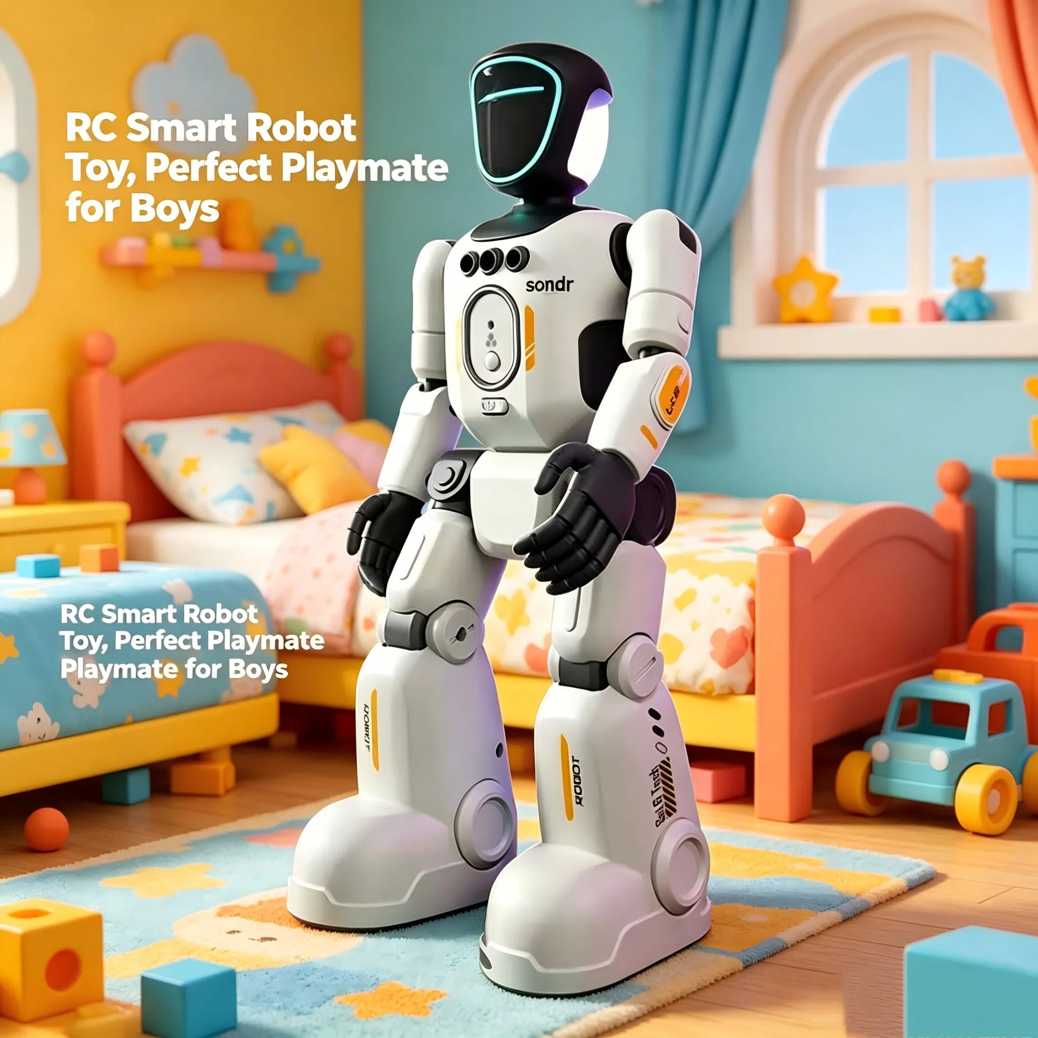 Robot educativo programable por control remoto infrarrojo Nijia con características de conversación inteligente, efectos de baile y luz para niños, juguetes de robot RC