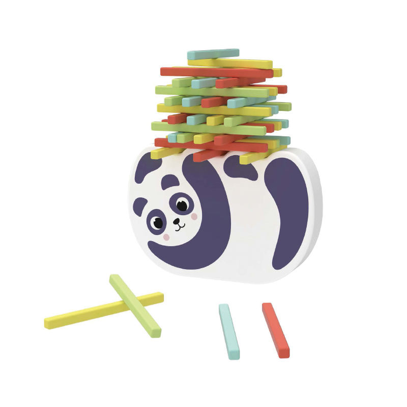 Juguetes de coordinación mano-ojo y cognición sensorial Montessori, bloques de apilamiento de madera para el aprendizaje temprano, juego de equilibrio