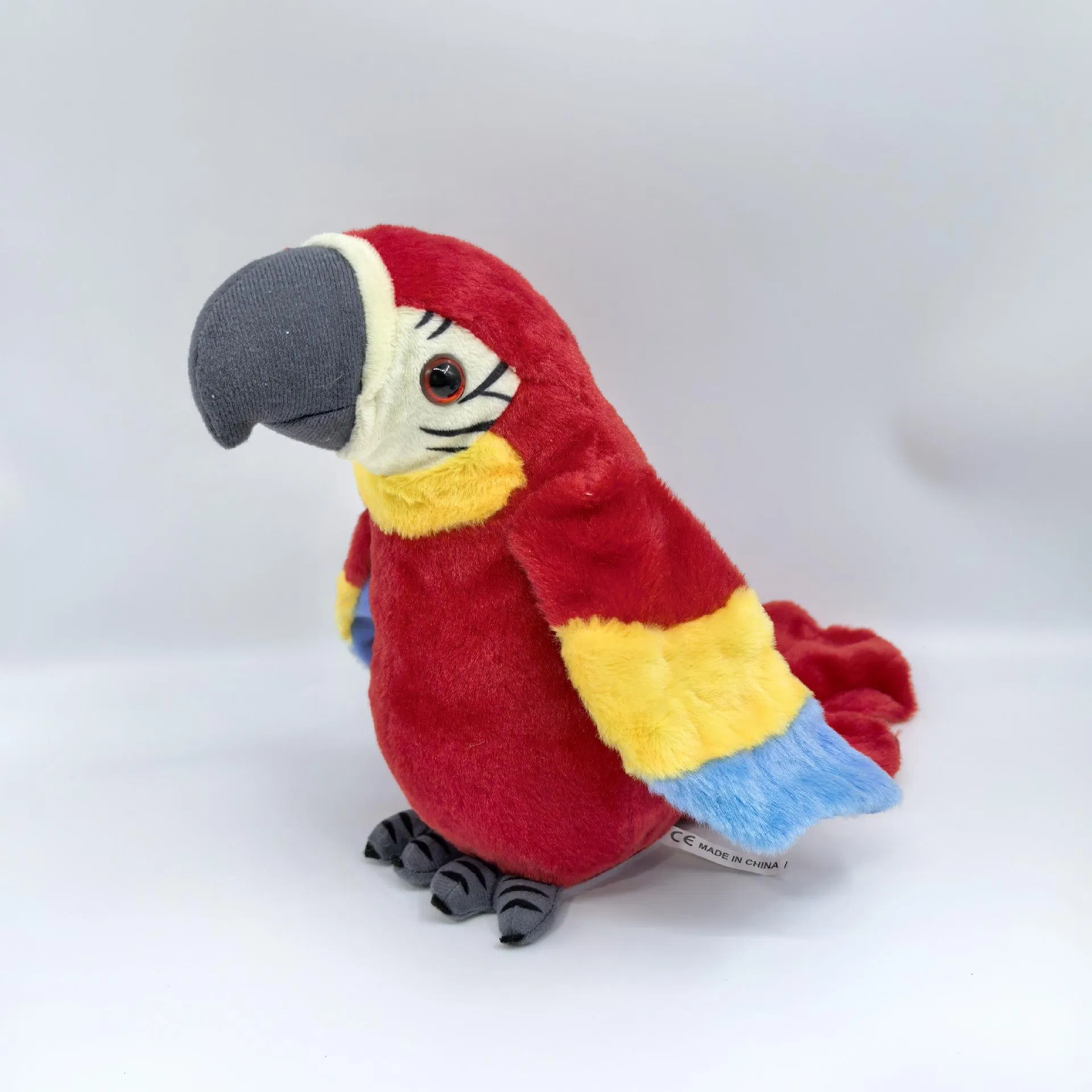 Juguete de loro de felpa eléctrica Kingee, grabación eléctrica, aprendizaje para hablar, alas que giran y aletean, juguete de loro de felpa