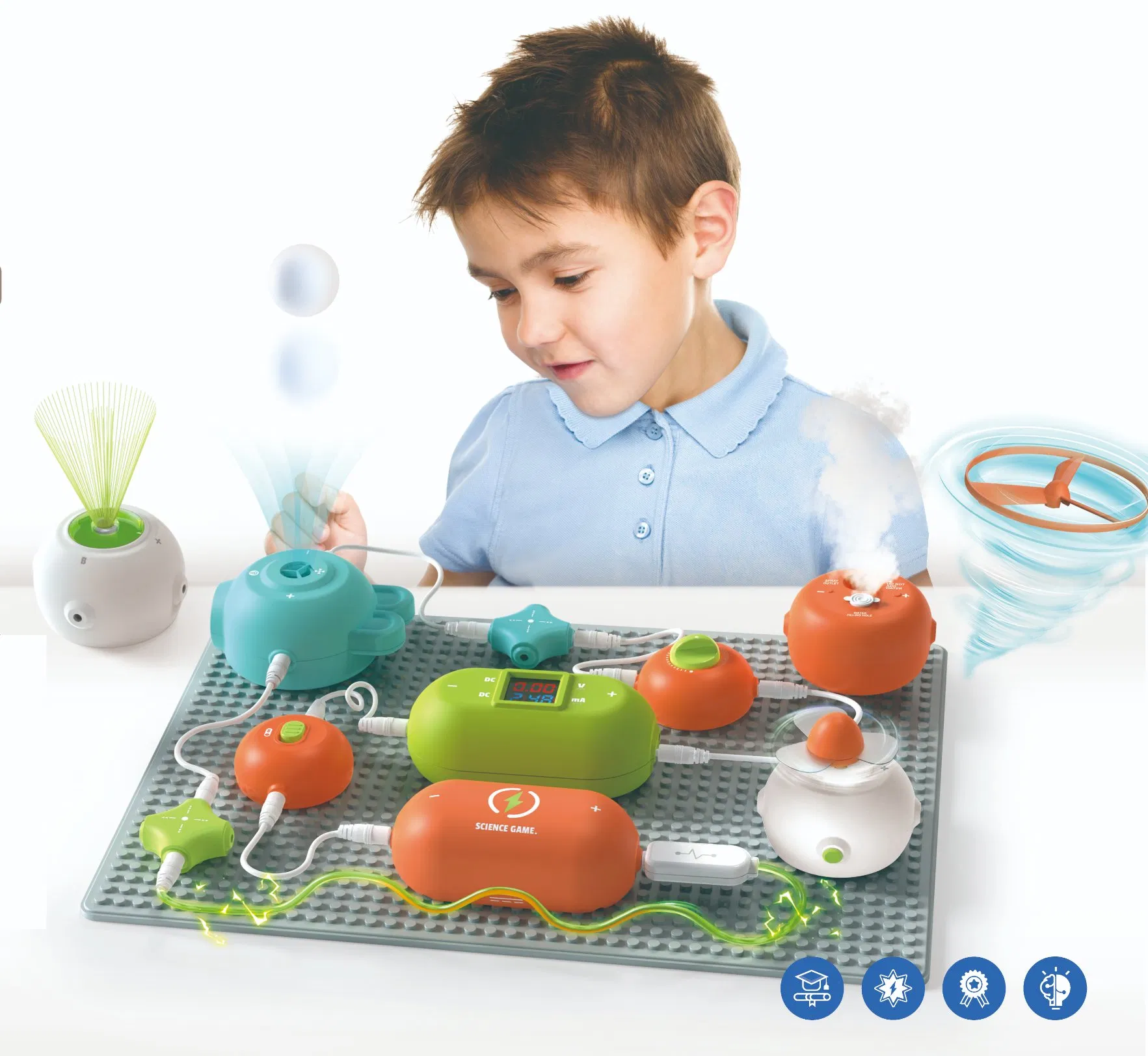 Conjunto de Bloques de Construcción Electrónicos Xinbo Nueva Ciencia Experimento Juguete de Entrenamiento Educativo STEM para Niños Puzzle de Ensamblaje de Poder