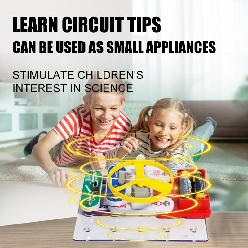 Juego de Aprendizaje para Niños QS Steam Educativo DIY 58 Tipos de Circuitos Laboratorio Electrodoméstico Kit de Bloques de Construcción Electrónica Juguetes para Niños