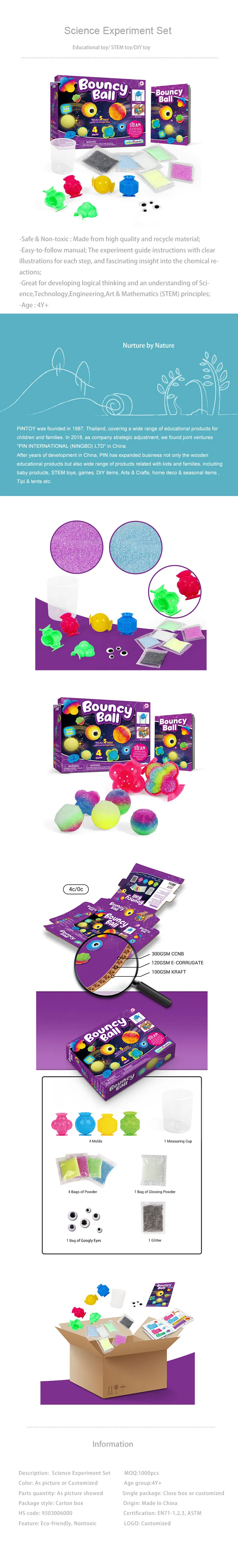 Juego de juguetes educativos de STEM: Haz tus propias pelotas rebotadoras