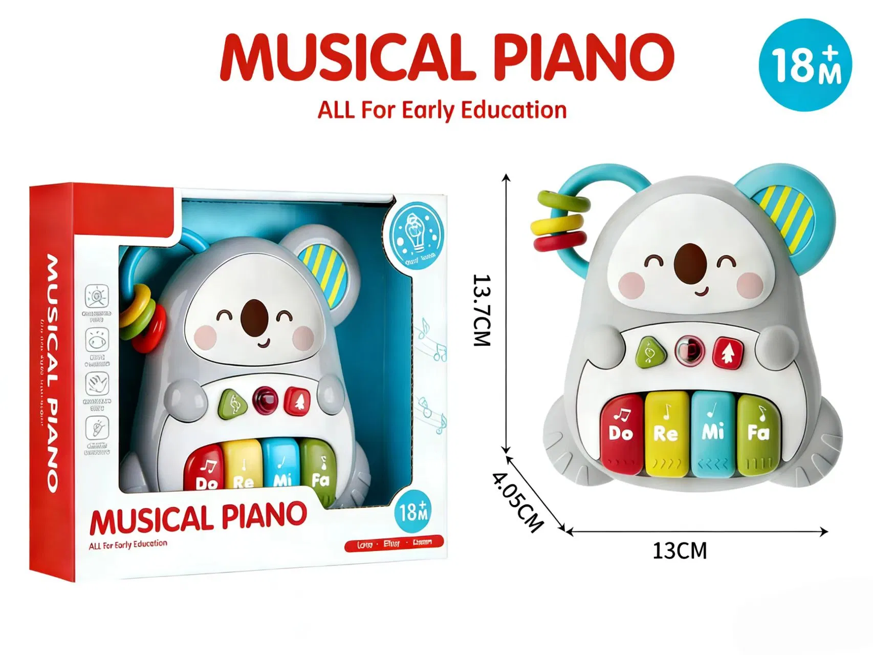 Juguetes de piano musical de alta calidad para bebés, juguetes electrónicos de enseñanza, juguetes de aprendizaje para bebés, juguetes sensoriales, juguete para bebés