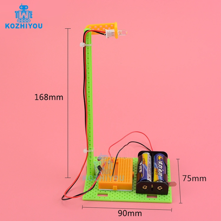 Juguete educativo de ciencia STEM para niños, juguete de ciencia DIY con control de luz, farola, regalo educativo para niños