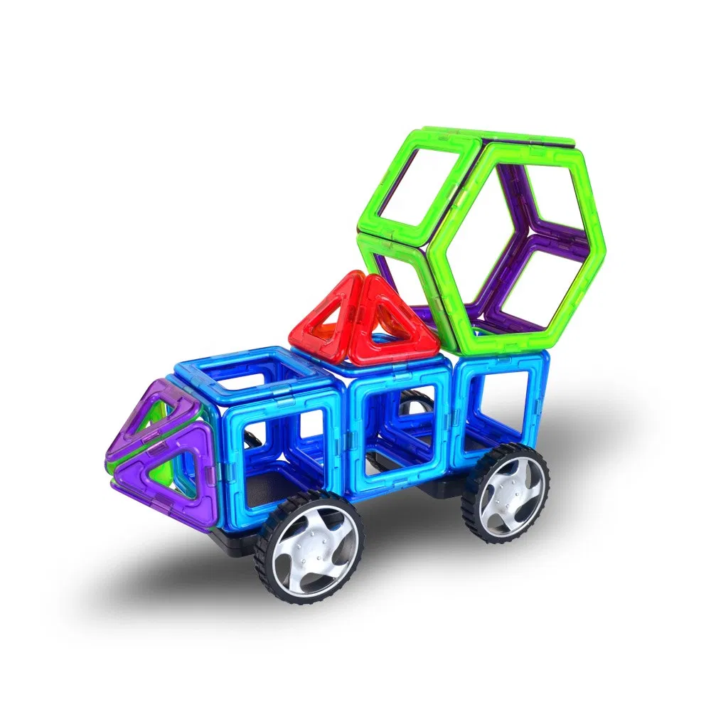 Juguetes magnéticos de construcción de plástico para niños, educativos de STEM para preescolar 66PCS, Cpsc, CE, En71, ASTM