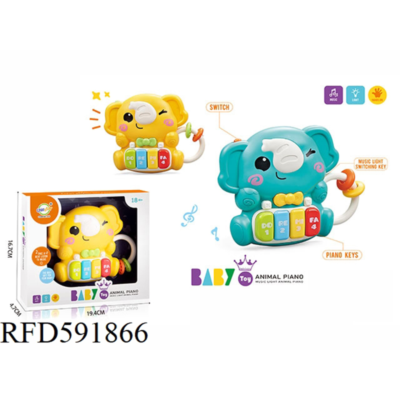 Juguete musical para bebés, piano electrónico, teclado, juguetes para niños pequeños, aprendizaje sensorial, juguete Montessori con luces y sonidos