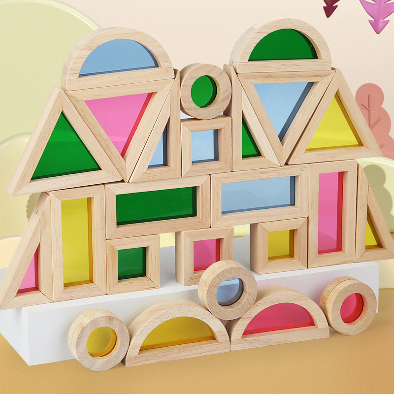 Bloques de construcción acrílicos populares, juguete educativo creativo para la primera infancia