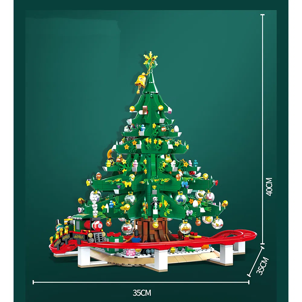 Venta caliente al por mayor ODM/OEM juguetes de bloques de construcción de modelo navideño educativo DIY para niños