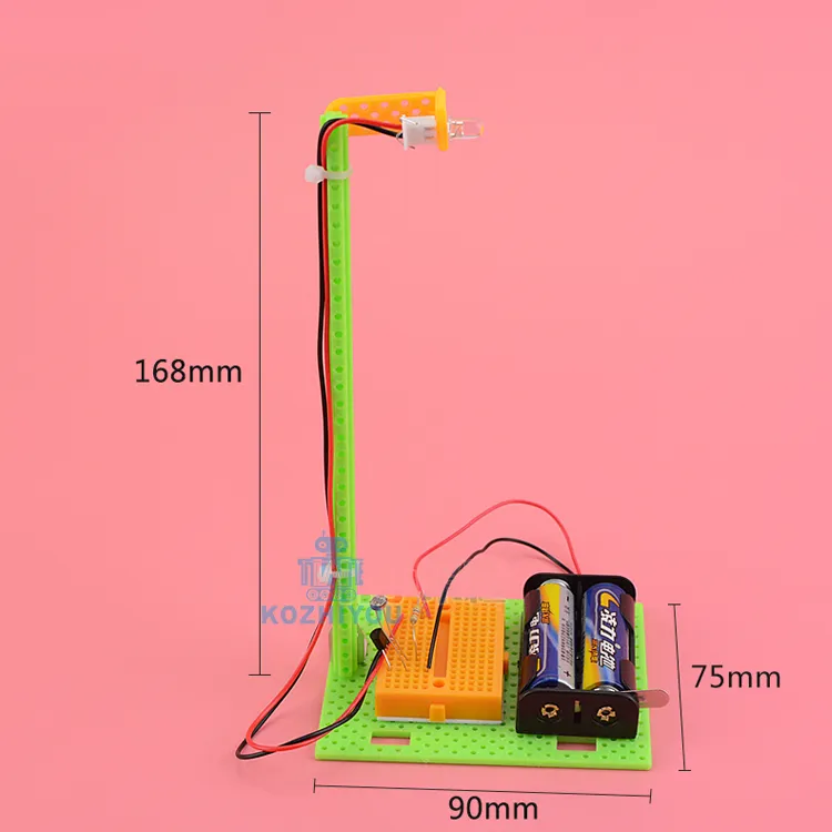 Juguete educativo de ciencia STEM para niños, juguete de ciencia DIY con control de luz, farola, regalo educativo para niños