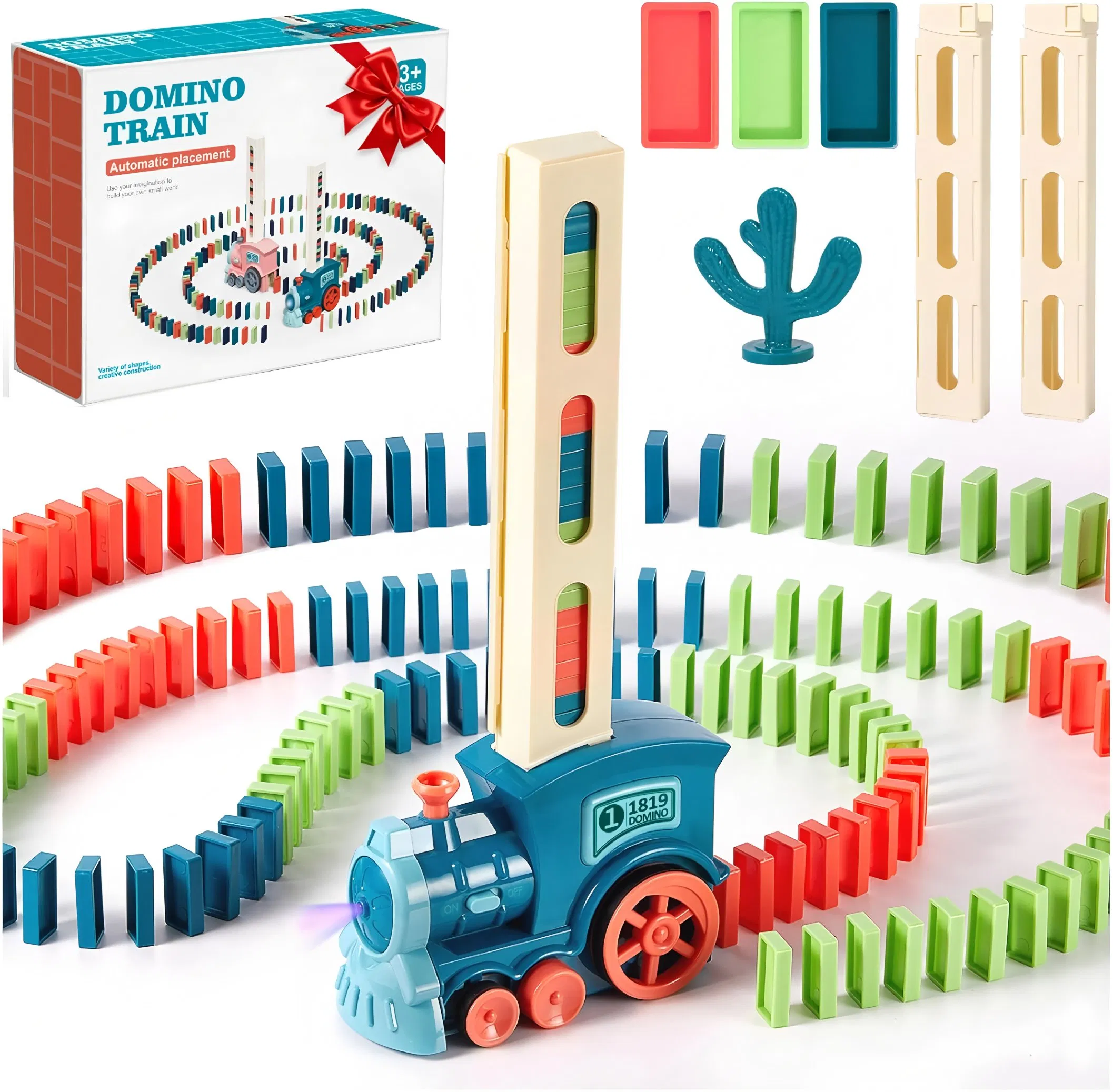 Conjunto de Juguetes de Dominó al por Mayor para Niños, Juguetes Automáticos de Bloques de Dominó para Construcción y Apilamiento, Juegos Creativos para Niños, Juguetes de Educación Temprana para Niños