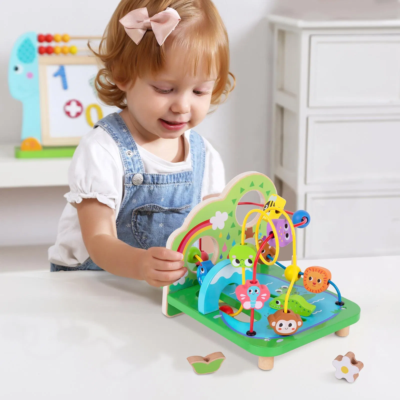 Juguete de cuentas montaña rusa colorida juguetes educativos para preescolares y niños pequeños