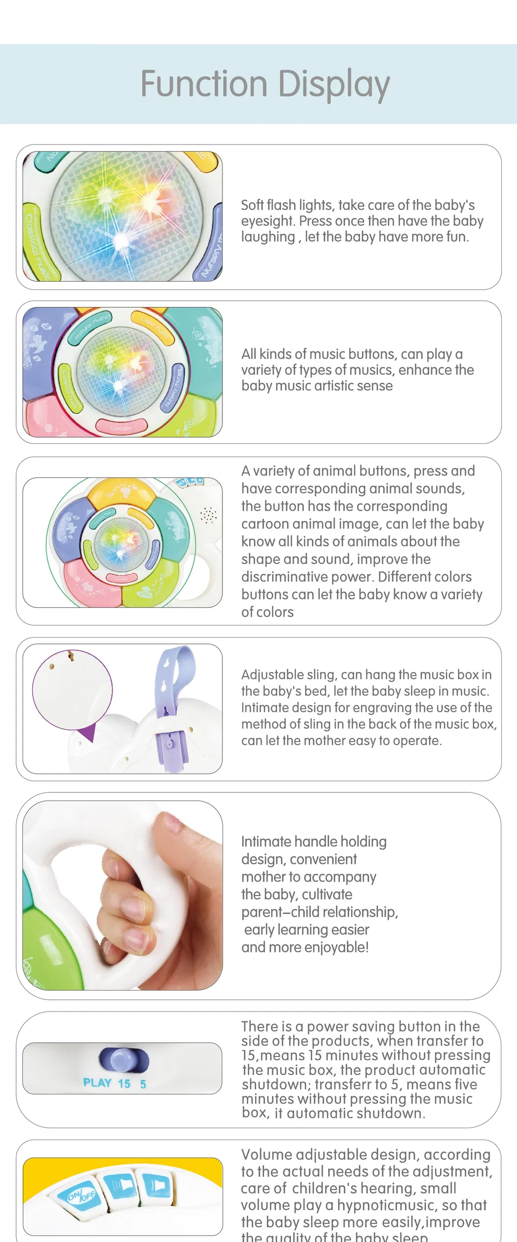 Juguete sensorial musical para bebés con luces intermitentes, aprendizaje temprano