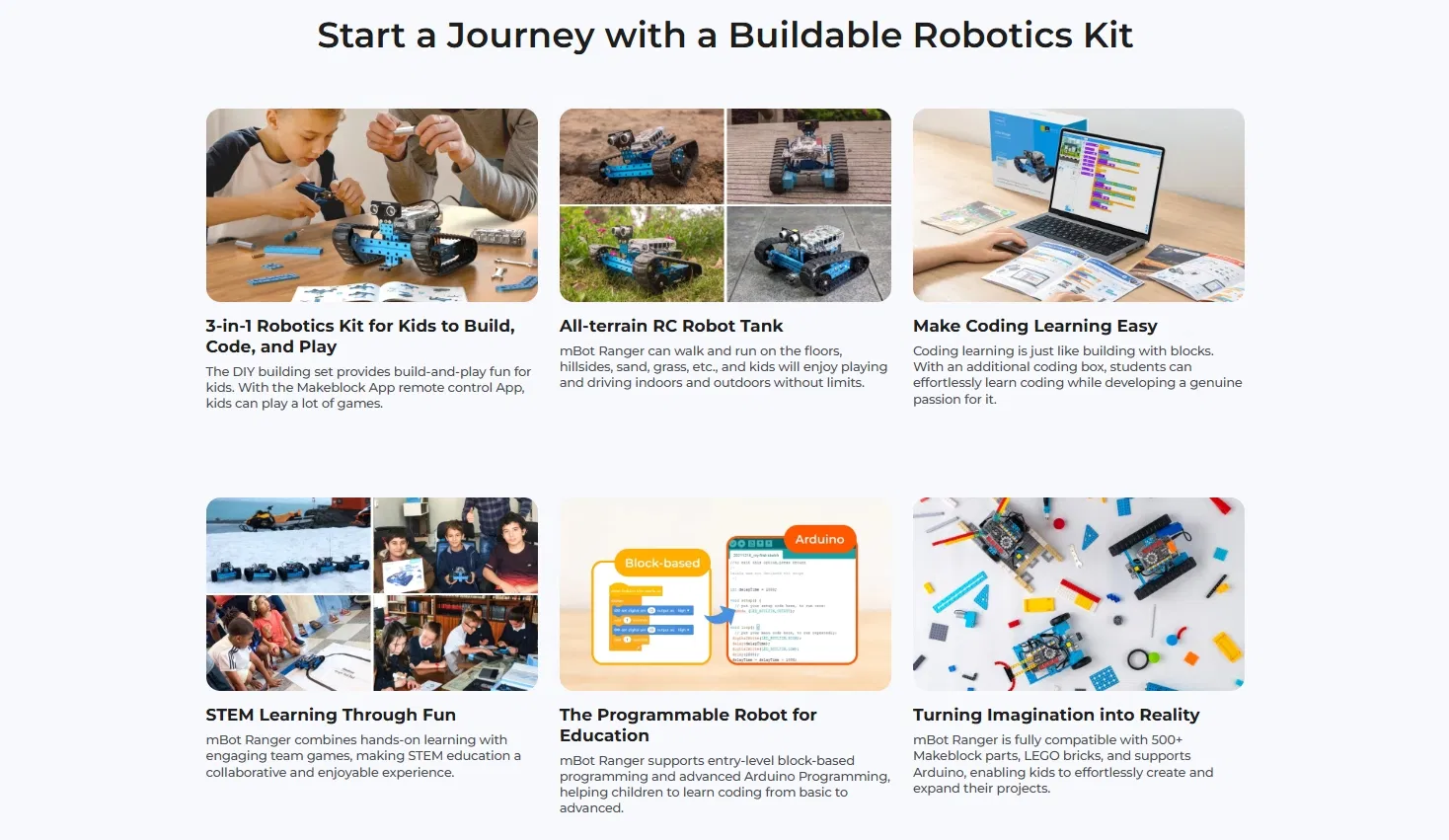 Makeblock Mbot Ranger 3 en 1 Robótica para Niños Edad 8-12