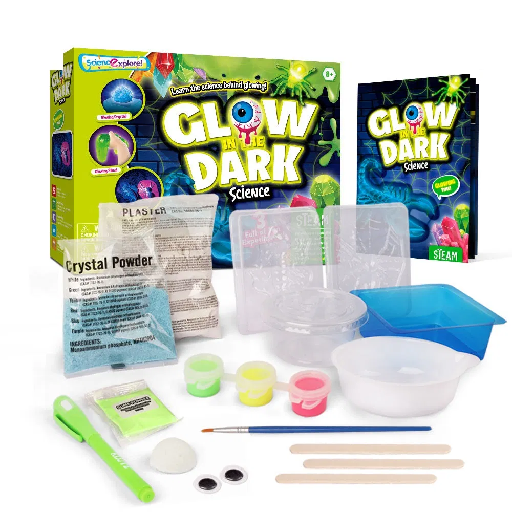 Nuevo kit educativo juguete que brilla en la oscuridad, experimento científico, juguetes de aprendizaje para niños