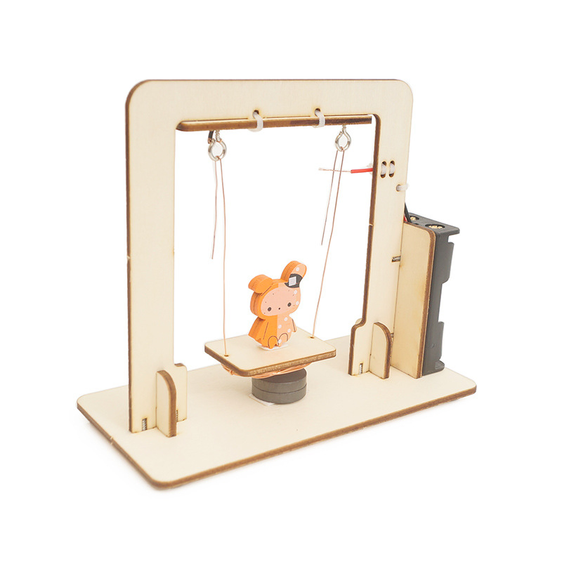 Juego de columpios electromagnéticos para niños; S DIY Stem Juguetes educativos de madera para el aprendizaje tecnológico científico creativo