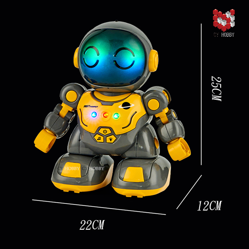 Robot de juguete inteligente interactivo con luz y sonido para niños, juguetes de robot RC, juguetes para niños, juguetes educativos, regalo de juguete