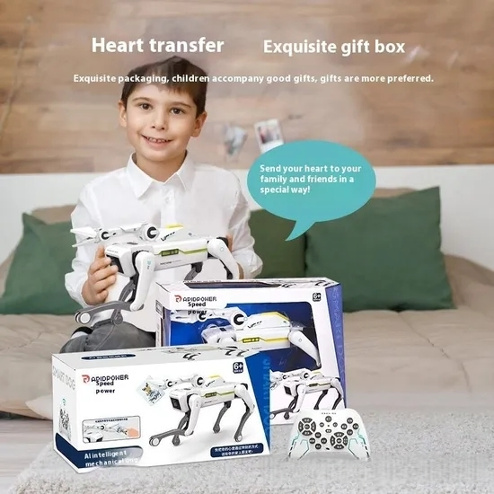 Robot perro de acrobacias educativo control remoto programación inteligencia artificial juguete para niños