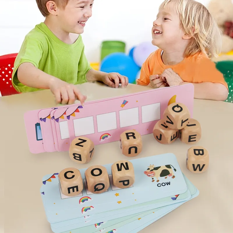 Montessori dados de madera