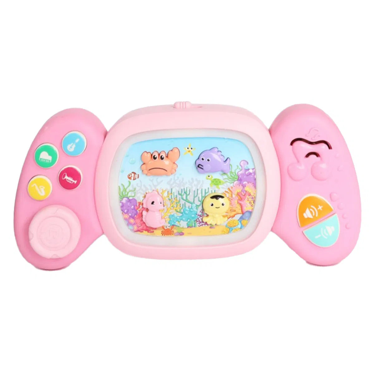 Máquina de juegos portátil para bebés colorida y de dibujos animados, juguete eléctrico de música, juguete de aprendizaje temprano