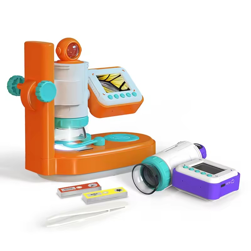 Experimento científico educativo para niños, microscopio portátil de mano