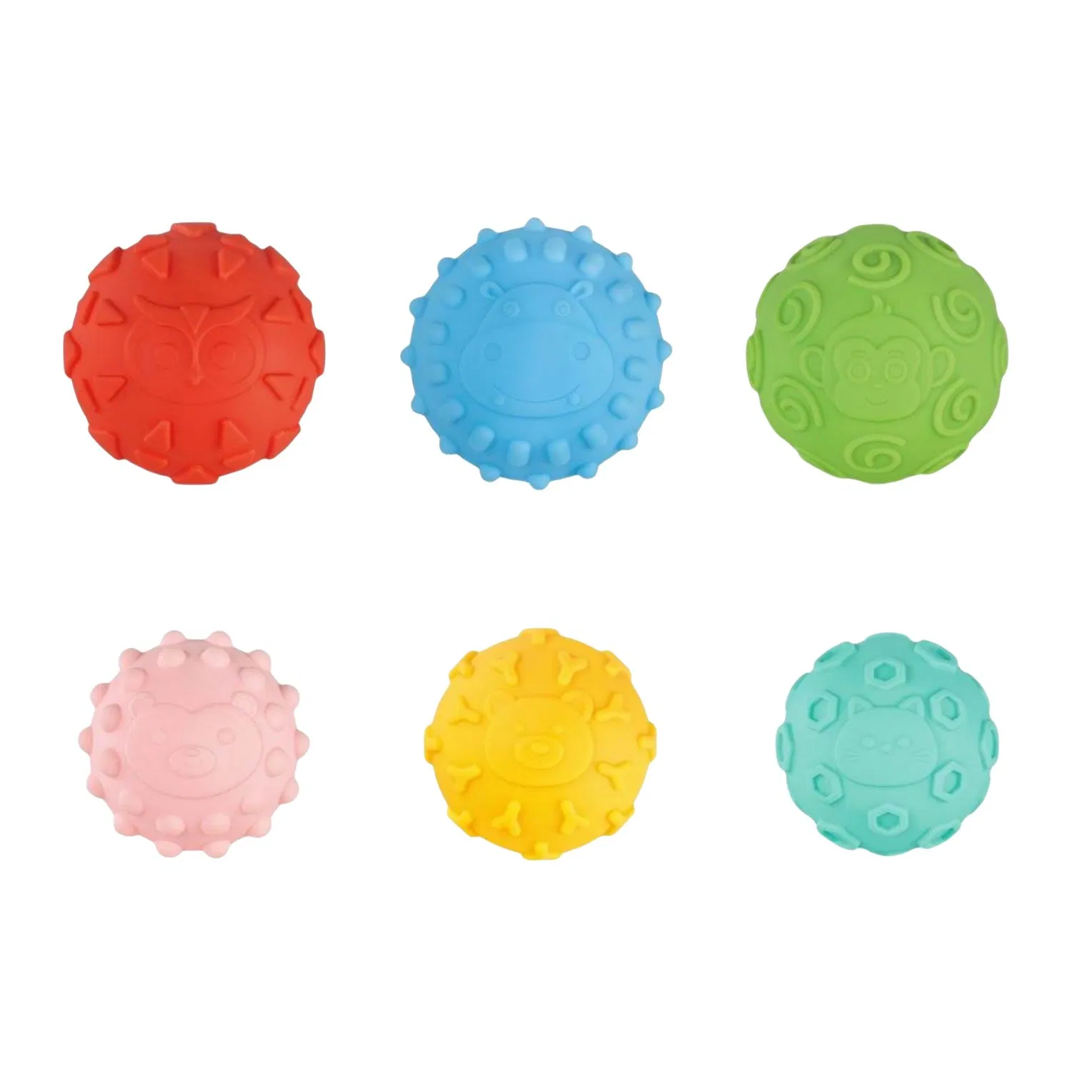 Venta al por mayor de Niños 6 PCS Pelotas Sensory Interactivas Suaves para Actividades Educativas Tempranas Juguete para Bebés