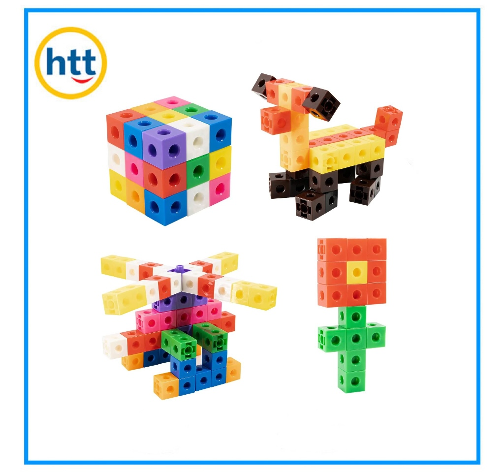 100PCS 10 Colores Cubos Plásticos Enlazables de Conteo para Niños Juguetes Educativos Fabricante