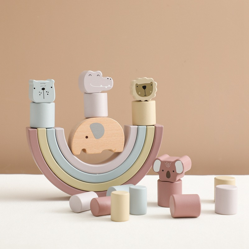 Juguetes de educación temprana para niños, juguetes de equilibrio de elefante de madera, juguetes para el desarrollo intelectual del bebé, juguetes para habilidades prácticas