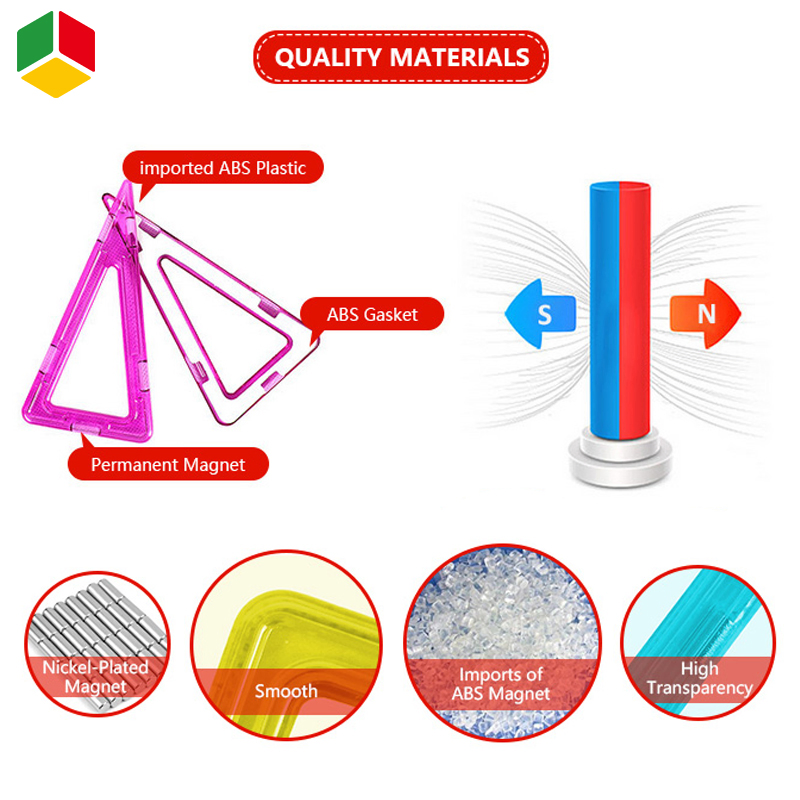 Juguetes magnéticos educativos tempranos QS para niños, regalo promocional de juguetes para bebés, juguetes de animales de dibujos animados, juguetes de bloques de construcción magnéticos para armar 35 PCS