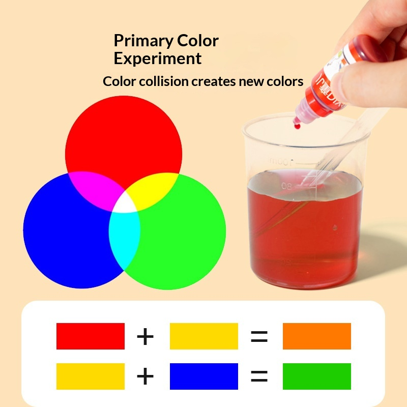 Juguete de color para la enseñanza de la ciencia en la educación temprana, experimento químico de mezcla de colores, tubo de ensayo de madera hecho a mano para niños AiJH