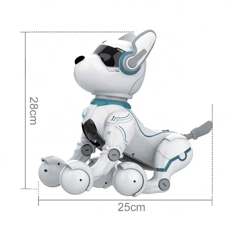 Perro robot inteligente educativo control remoto de acrobacias para niños, perro bailarín electrónico, juguete inteligente de IA para niños