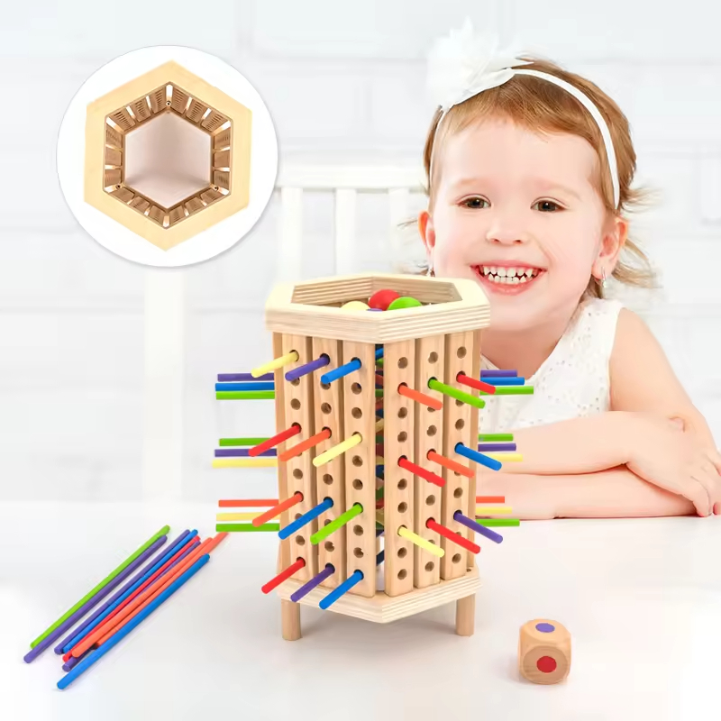 Juguete Montessori sensorial de habilidades motoras finas para niños unisex, educativo, juego de palitos de conteo cognitivo, juguete de madera