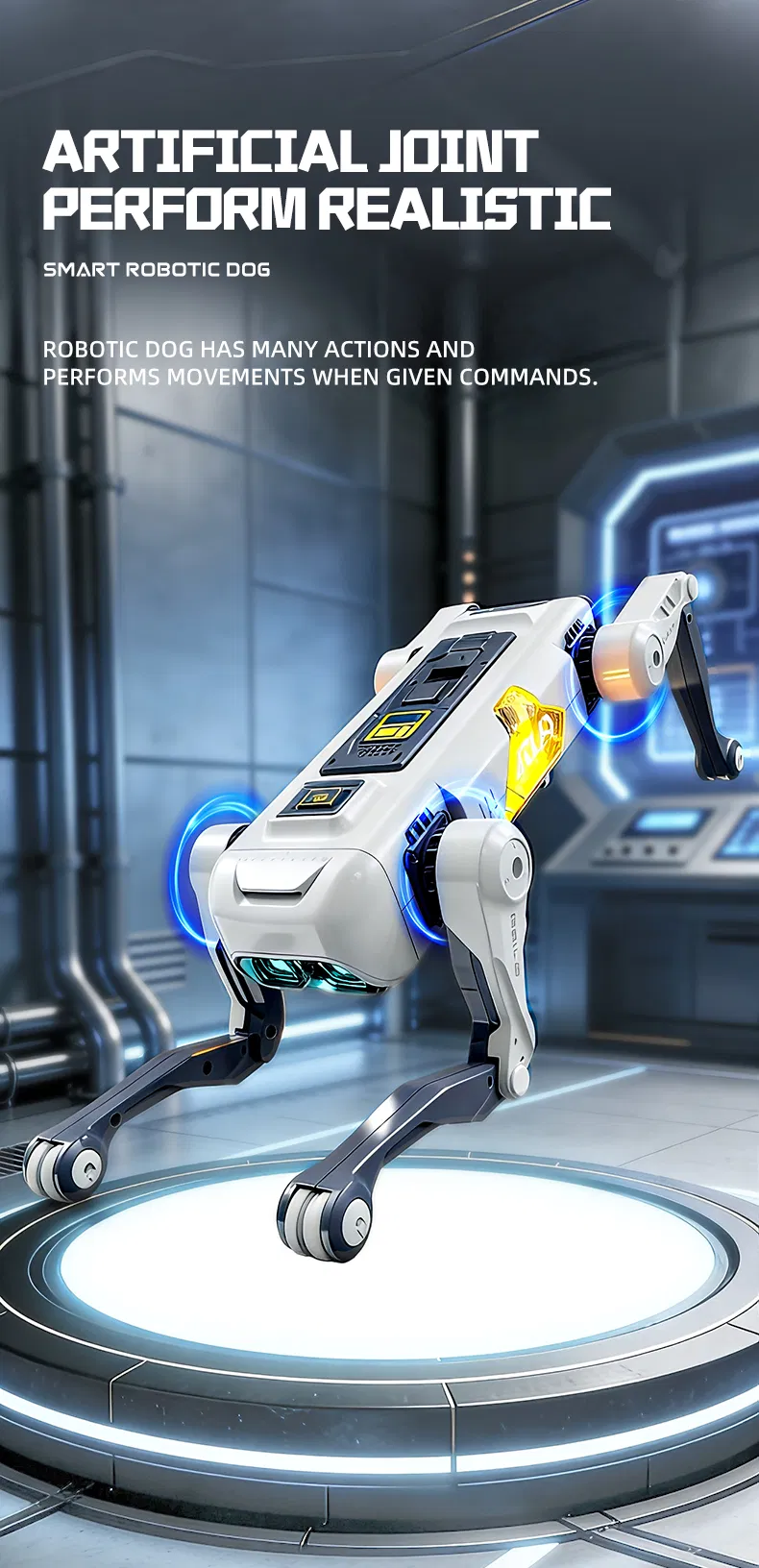 Perro robot RC detalle 3