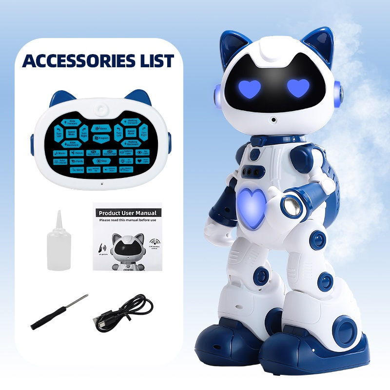 Gato inteligente juguetes robots con música de piano control remoto niños interactivo educación temprana juguete educativo STEM