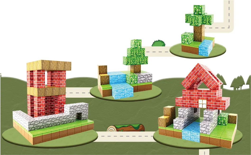 Bloques de construcción magnéticos y juguete educativo regalo de cumpleaños