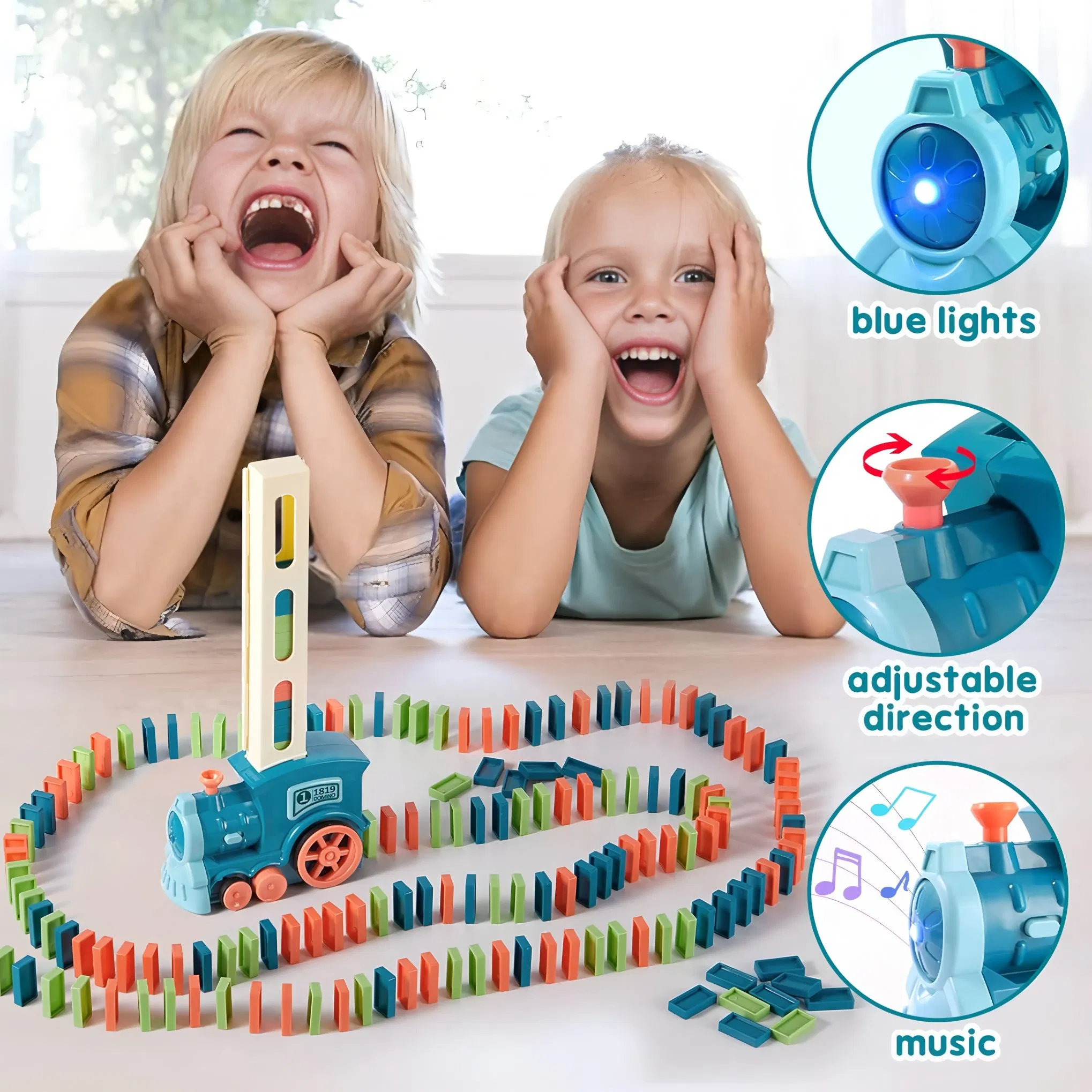 Conjunto de Juguetes de Dominó al por Mayor para Niños, Juguetes Automáticos de Bloques de Dominó para Construcción y Apilamiento, Juegos Creativos para Niños, Juguetes de Educación Temprana para Niños