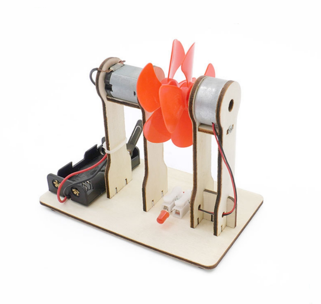 Kit de generación de energía eólica para niños; S DIY Stem juguetes educativos creativos de programación científica en madera