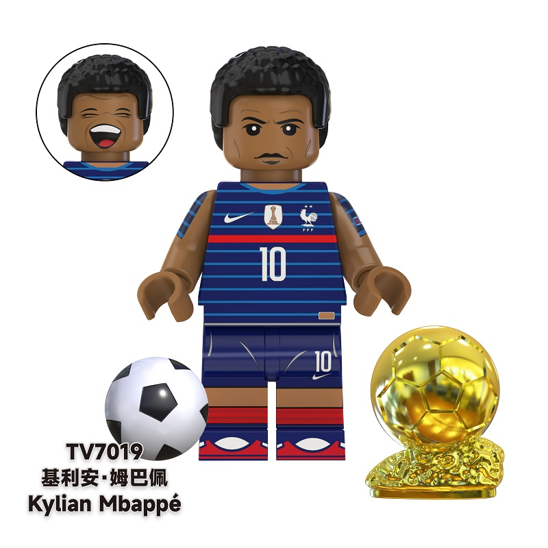 Juguete educativo de rompecabezas de jugador de fútbol Neymar figura de bloques de construcción mini de plástico (TV6503)